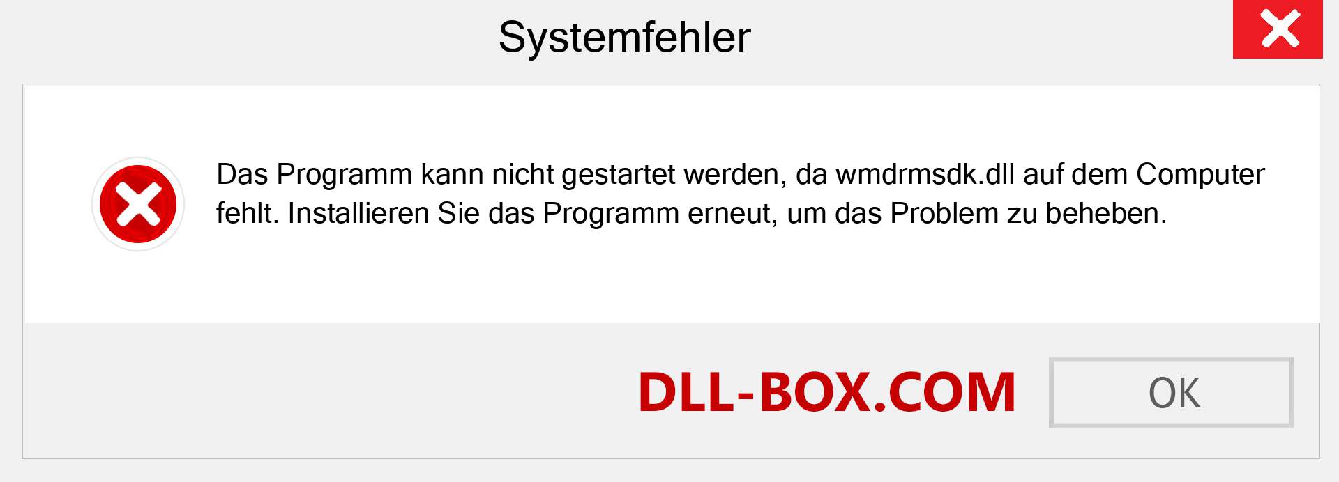 wmdrmsdk.dll-Datei fehlt?. Download für Windows 7, 8, 10 - Fix wmdrmsdk dll Missing Error unter Windows, Fotos, Bildern